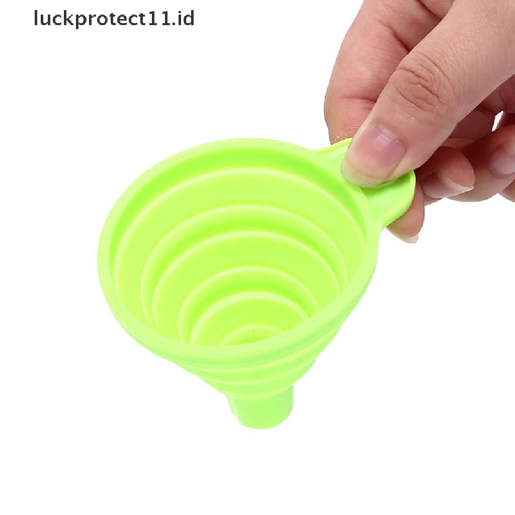 //HG&amp;ID// silicone gel collapsible practical foldable funnel hopper kitchen tools .