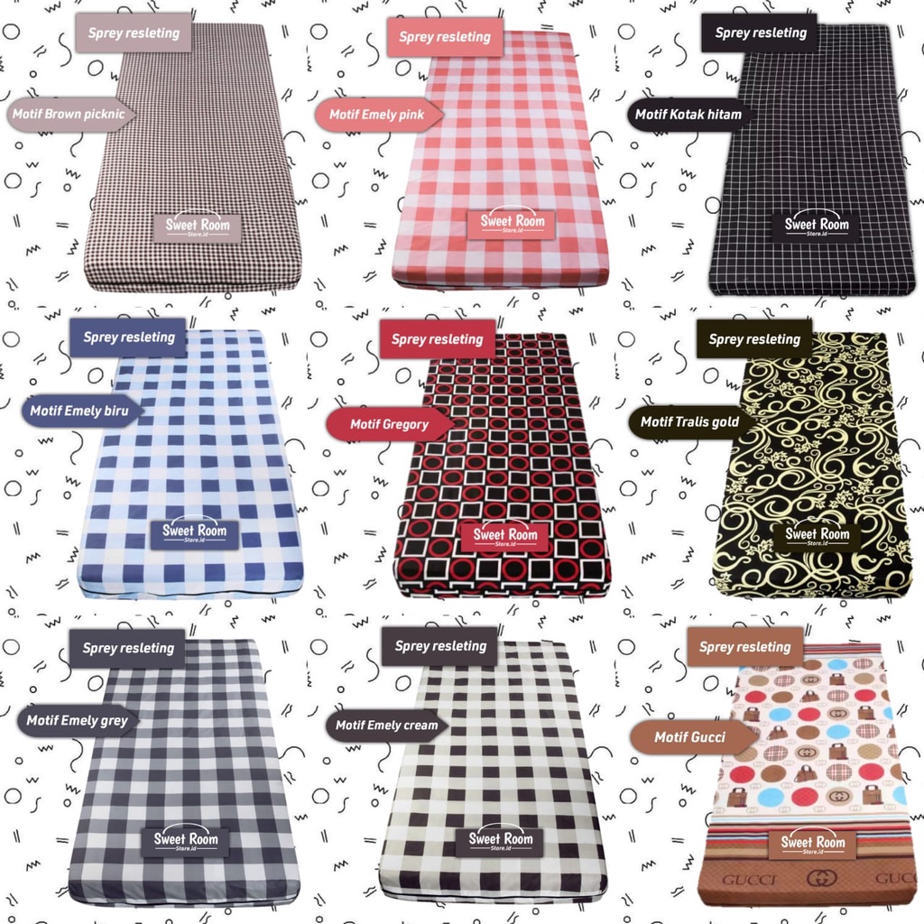 Sarung Kasur Busa & Sprei Resleting 80 x 200 80x200 80x200x5 80x200x10 80x200x15 80x200x20 Murah