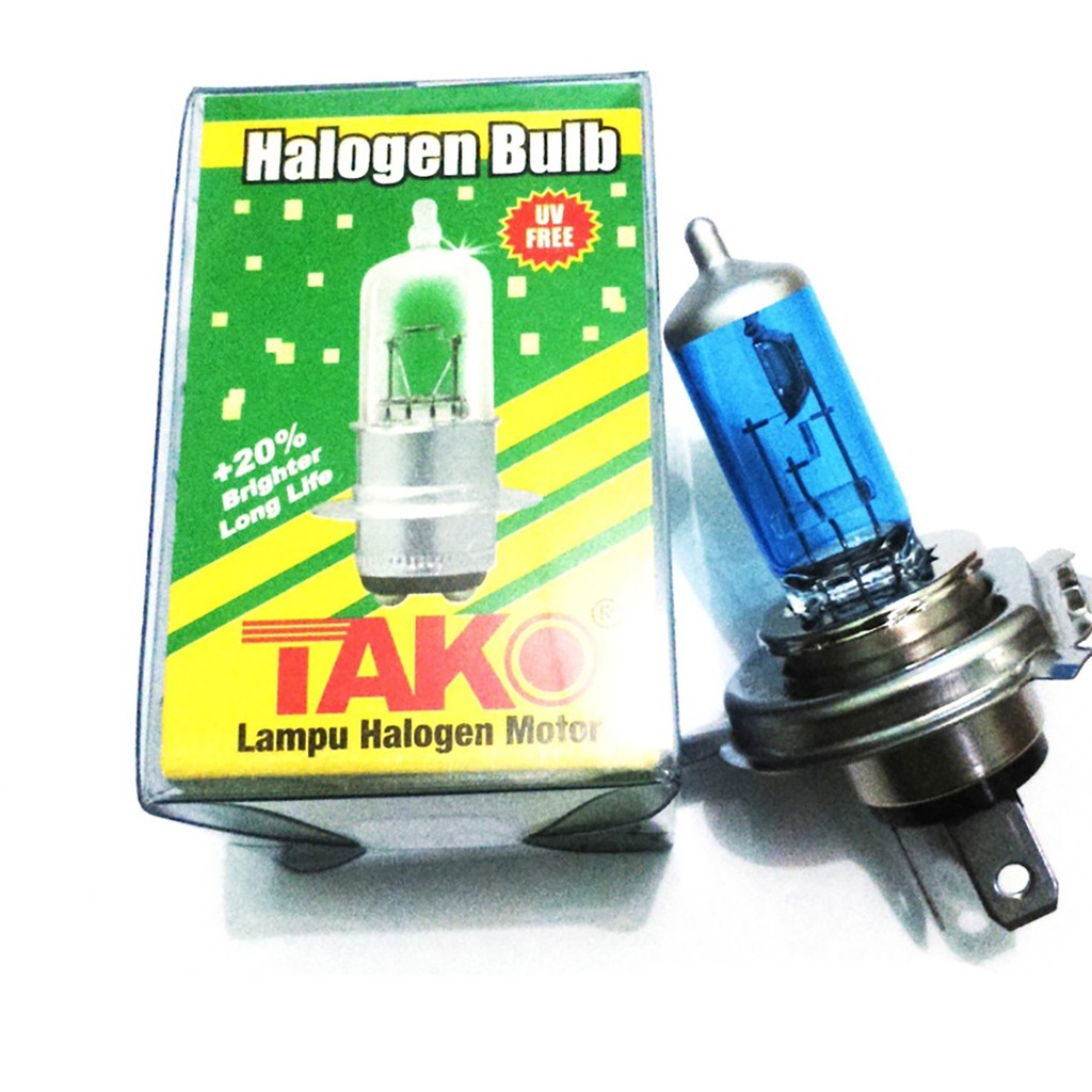 Tako Bohlam Halogen H4 35W/35W Tipe Tako Blue Lampu Vixion Verza Scoopy DLL