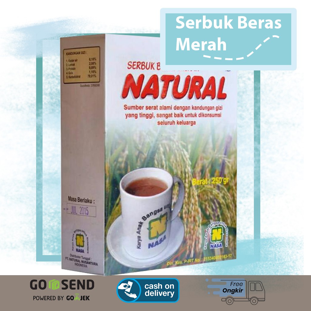 

Serbuk Beras Merah Natural 250gr Original Asli PT.Natural Nusantara