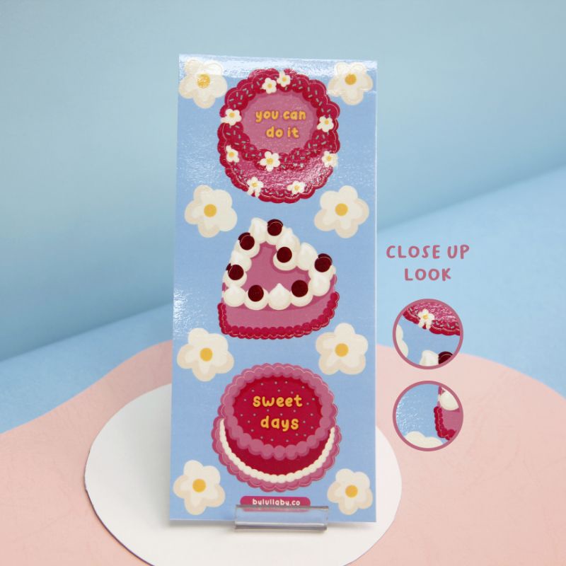 

Bylullaby.co - Pink cake sticker sheet