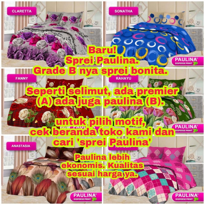 Sprei Sprei Bonita Polos 180x200 - Spreipaulinacek(Q6C2) Seprei Homemade Seprei Kintakun Sprei Murah