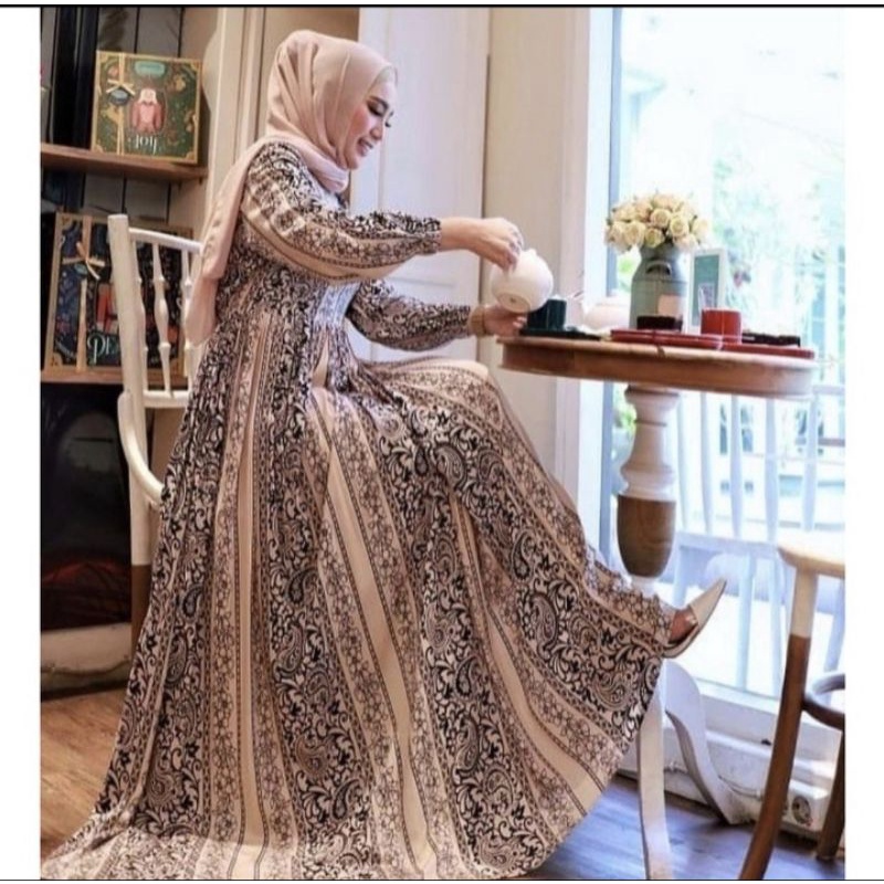 Gamis Rayon/Dress Terlaris / Gamis Muslim Syari Motif Terbaru