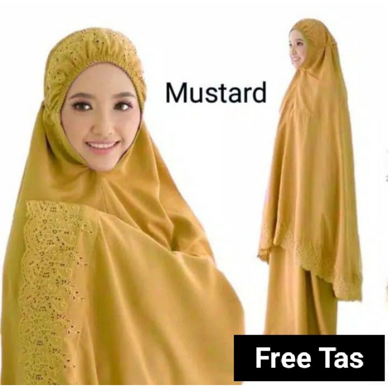 Mukena Dewasa Mukena Khadijah Bordir Free Tas