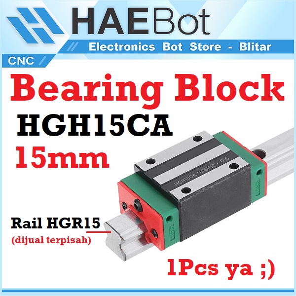 [HAEBOT] HGH15 HGH15CA Bearing Block Linear Rail Guide 15mm HGR15 CNC Motion Otomasi