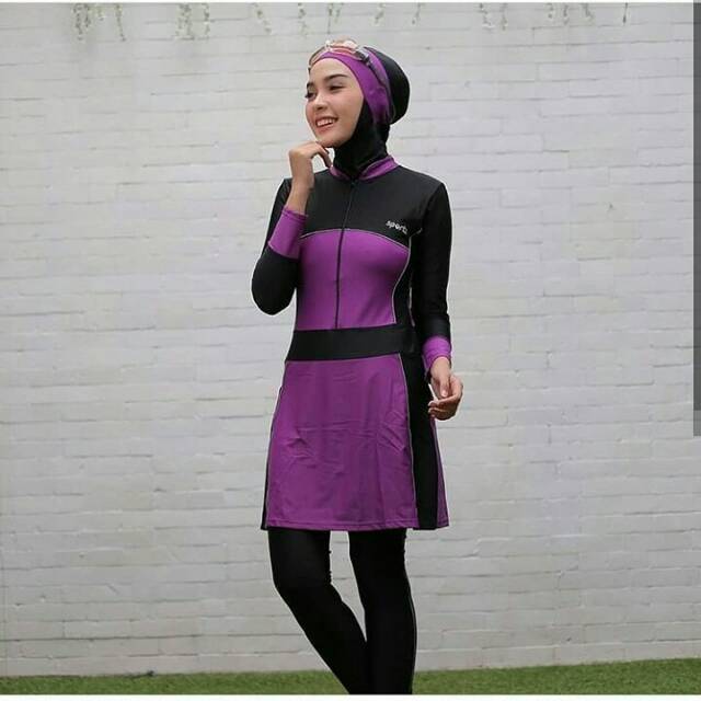 baju renang sporte SM57 pakaian renang muslimah prempuan swimwear diving selam sporte hijab bolero