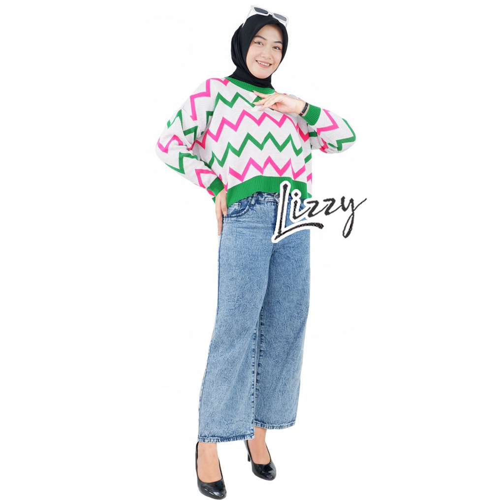 Lizzy - KOREAN KNITWEAR YUMNA ZIG-ZAG PREMIUM