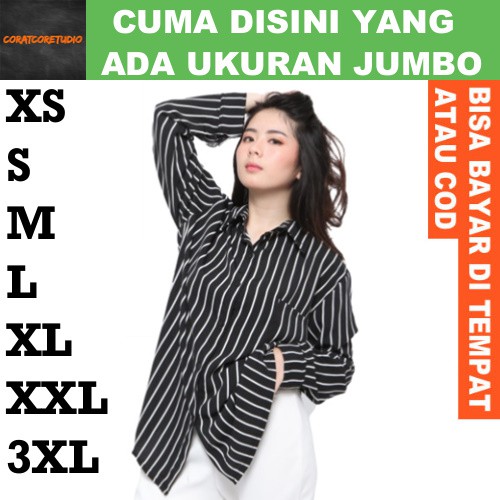 FortKlass FORTGLASS RISRUS FASHION Snowshop XXXL 3XL XXL XL L M S XS Kemeja Wanita Hem Cewek Jumbo B
