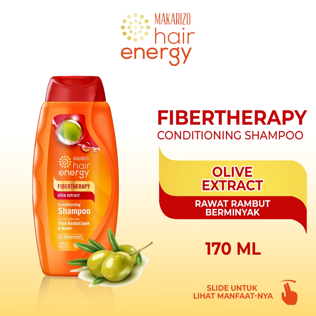 Makarizo Hair Energy Fibertherapy  Conditioning Shampoo Olive 170 mL