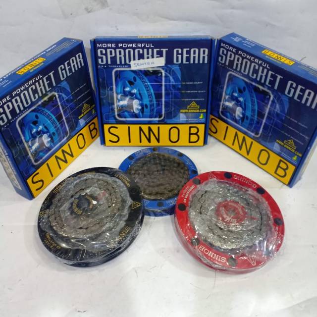 Gear SINNOB Yamaha R15 New atau R15 V3 dengan ukuran gear 428/14/48