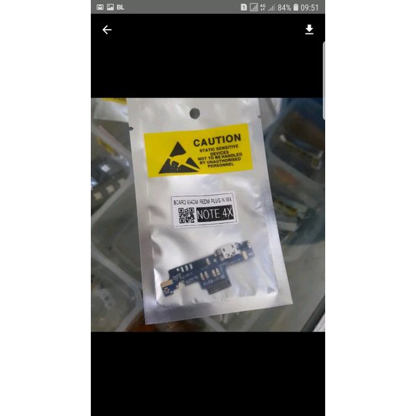 FLEXIBEL UI KONEKTOR CAS XIAOMI REDMI NOTE 4X PAPAN PCB ori