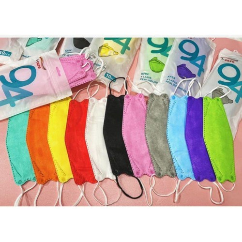 Masker KF94 10pcs Warna Disposable Facemask Mask KF 94 EVO 3D 4 Layer 10 pcs per bag