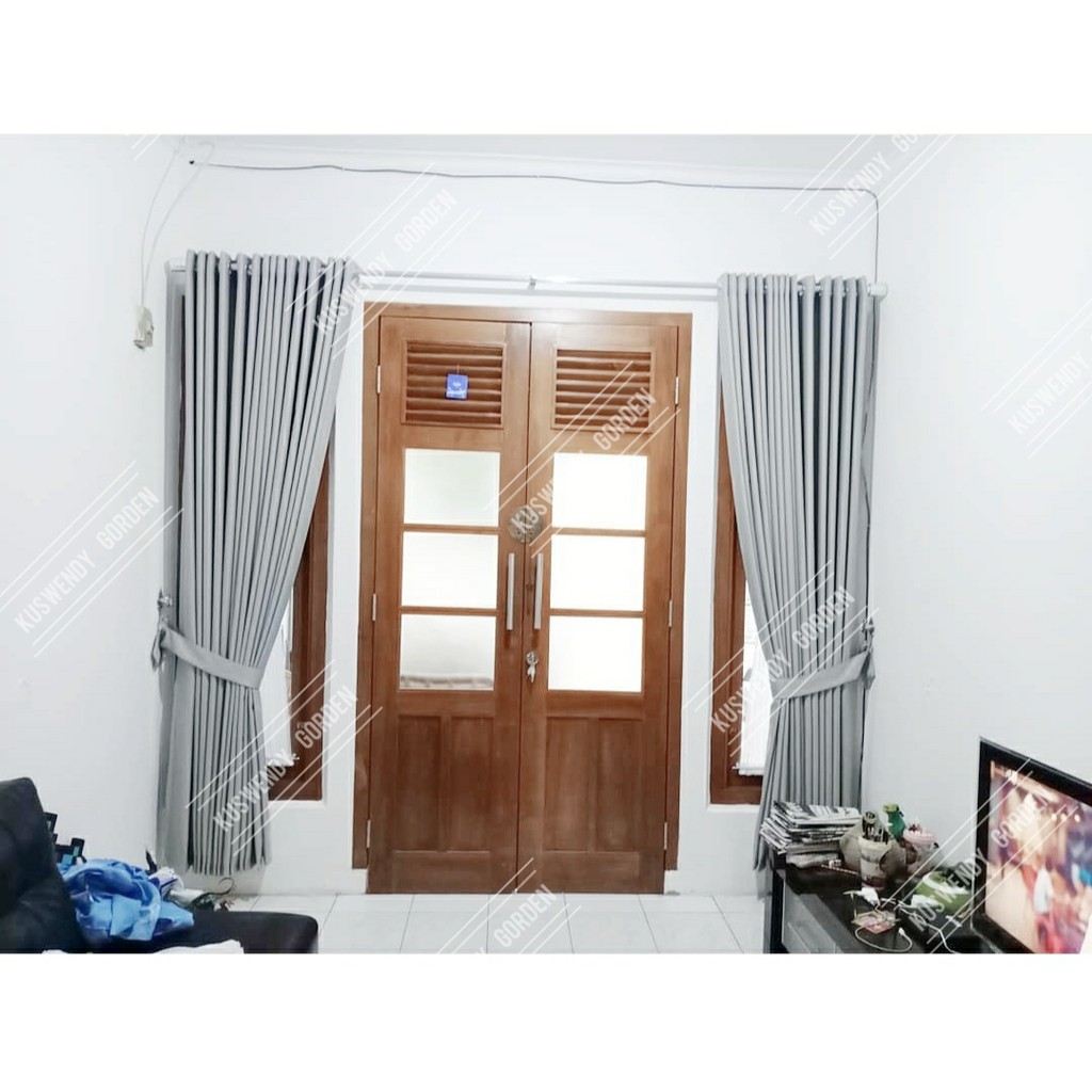 Gorden Blackout Embos 200 x 300 Tinggi 3 meter Hordeng Polos Jendela Pintu Tirai Minimalis