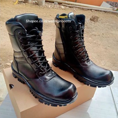 Sepatu PDL TNI AD SAFETY FULL kulit Sapi asli PDL Securiy Dishub TNI POLRI