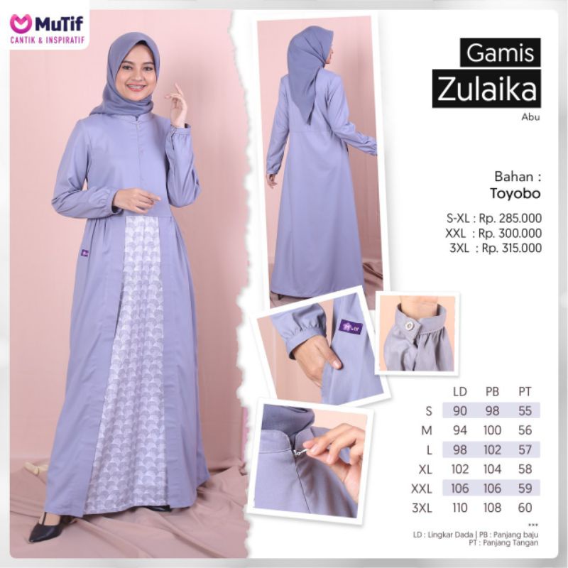 SARIMBIT MUTIF GAMIS ZULAIKA KOKO ANNAS KOKO MALIK GAMIS IZKA QUARRY GREY