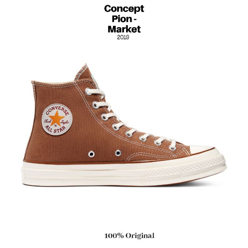 Converse x Carhatt WIP Chuck 70 HI Hamilton Brown/Egret/Egret