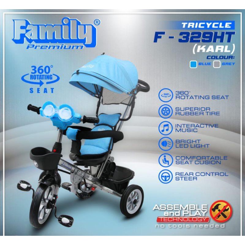 Sepeda Anak Roda 3 Tiga Family Tricycle F 360H, F362, F 329HT, F 860J, F 960, Family Marcel / Sepeda Stroller Family