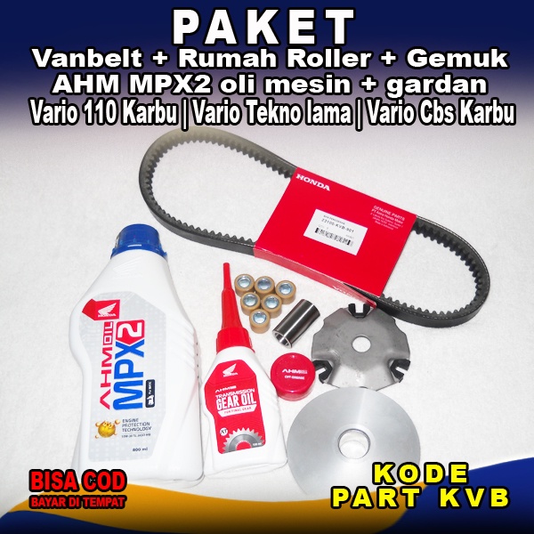 Oli AHM MPX2 Oli Motor Oli Gardan Oli Mesin VanBelt Vario Karbu Vanbelt Vario 110 Karbu Paket Vanbel