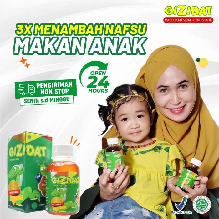 

GIZIDAT ORIGINAL Madu Vitamin Penambah Nafsu Makan Kecerdasan Anak