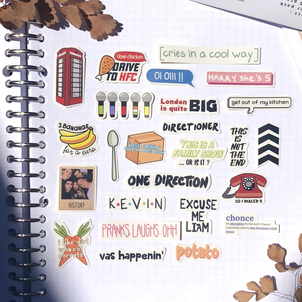 

Stiker motif One Direction / 1D (25 pcs) untuk LETTERING HP LAPTOP buku custom sticker