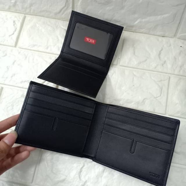 Dompet TUMI Wallet Alpha id Lock ballistic nylon with Leather bifold Grade ORI