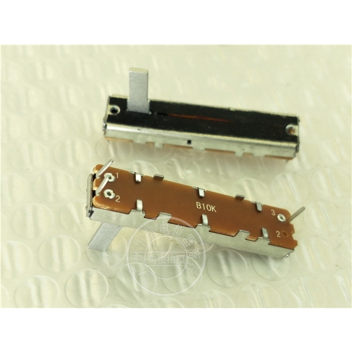 5pcs SC-302N 45MM Potentiometer B10K Gagang Besi 15MMC Dengan Case Putih Anti Debu