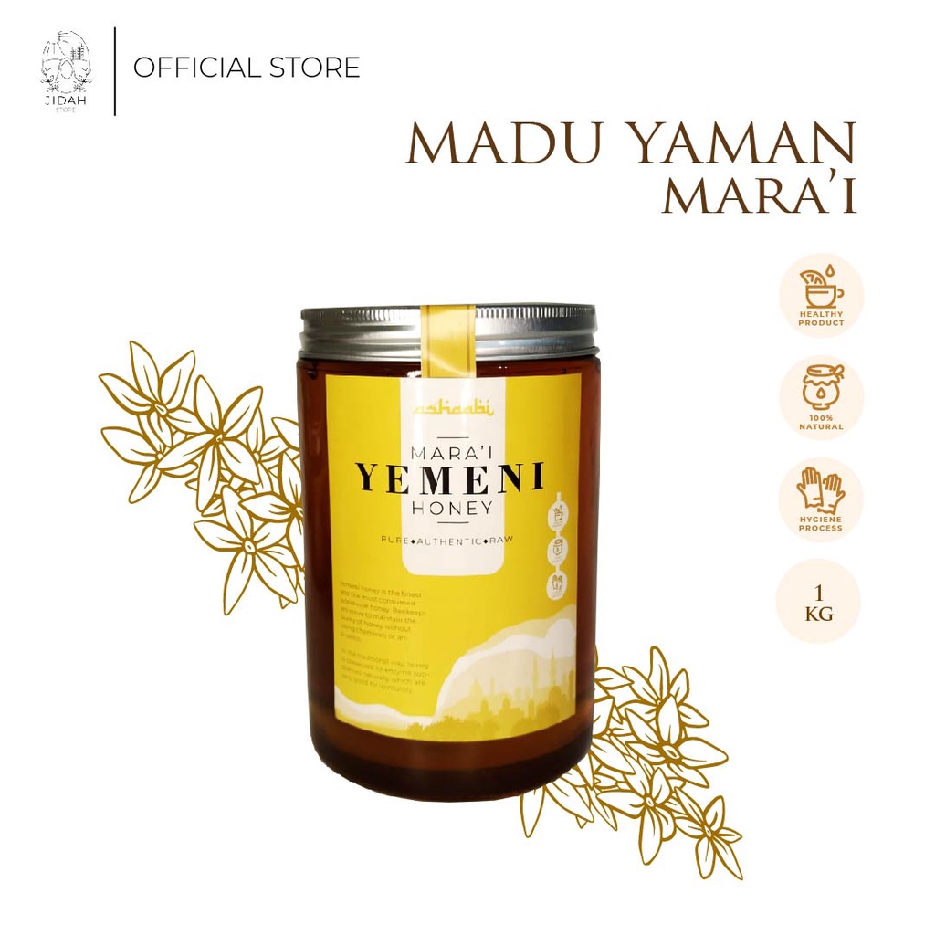 Madu Yaman Marai premium asli original Ashabi 1 KG madu murni natural enak sehat honey madu yemen