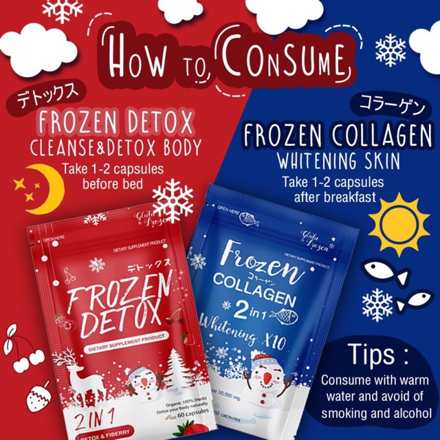 SET FROZEN COLLAGEN DAN FROZEN DETOX