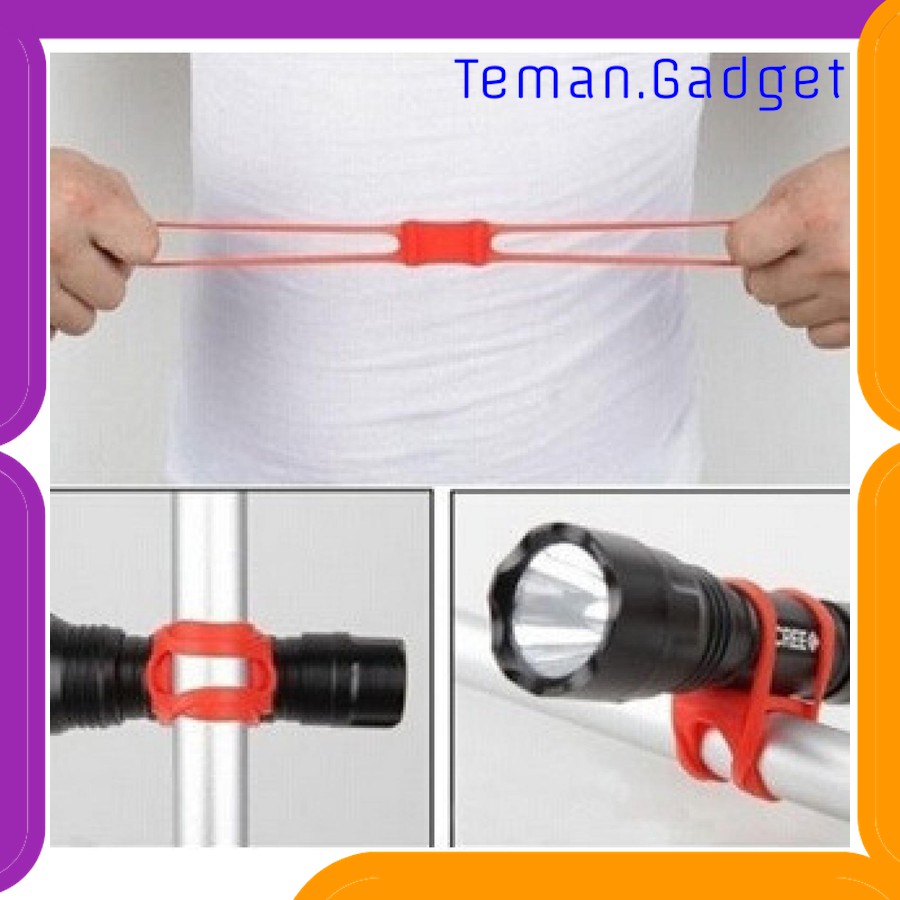 TG-SP142 Silicone Strap Bike Bracket Mount Holder for Flashlight - AB-2962