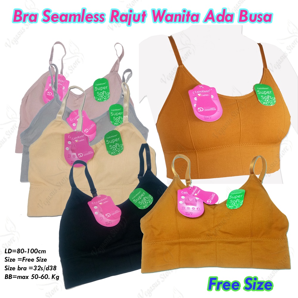 Bra Seamless Bh Sport Ada Busa Tanpa kawat-Bra/BH Kemben Motif Rajut -Vegasus Store(COD)