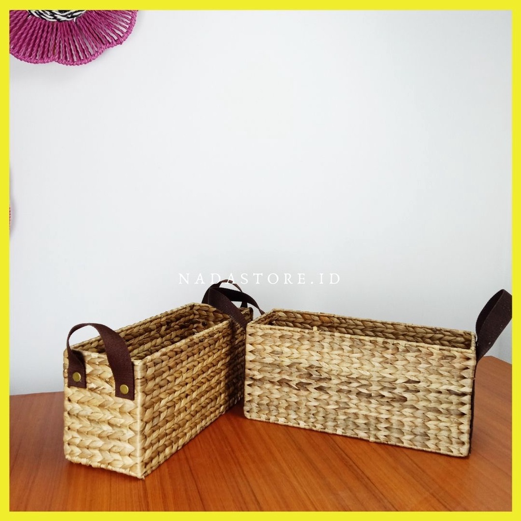 NEW ARRIVAL PREMIUM STORAGE WATER HYACINTH PRODUCT WITH HANDLE HANDMADE BY NADASTORE