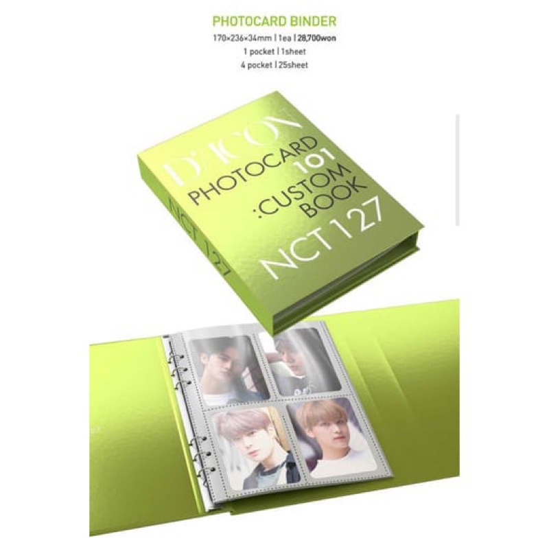 sharing dicon 127 photocard binder set member jaehyun haechan taeyong johnny taeil jungwoo
