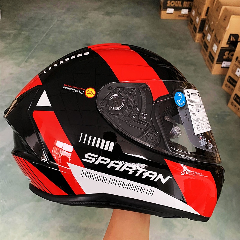 Spartan Helm Sepeda Full Face Helm Sepeda Motor Full Face Helm Sepeda Motor DOT ECE Safety Certificate