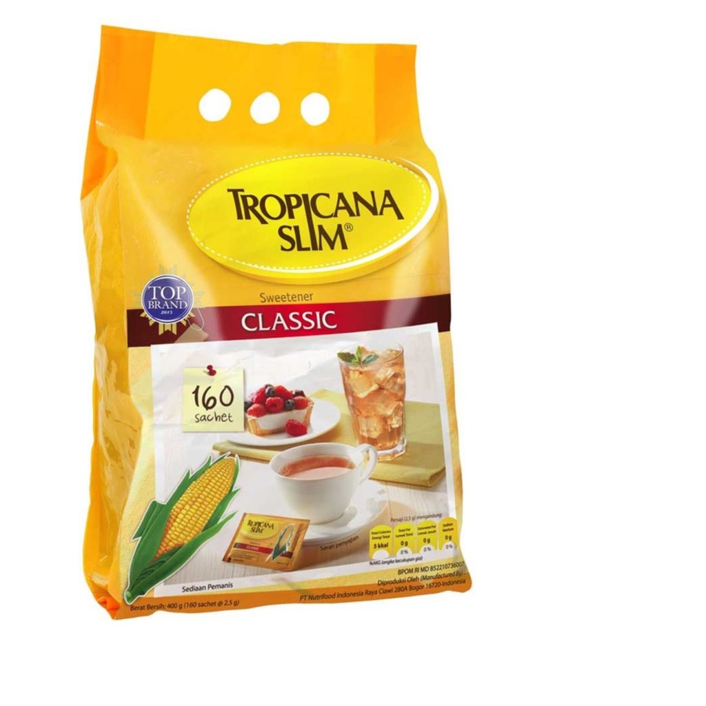 

Tropicana Slim (Sweetener) Gula Pemanis Rendah Kalori Classic isi 160