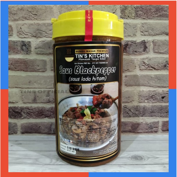 

Bumbu Masak TINS KITCHEN Saus Blackpepper Instan Praktis Premium Rasa Resto 1 kg