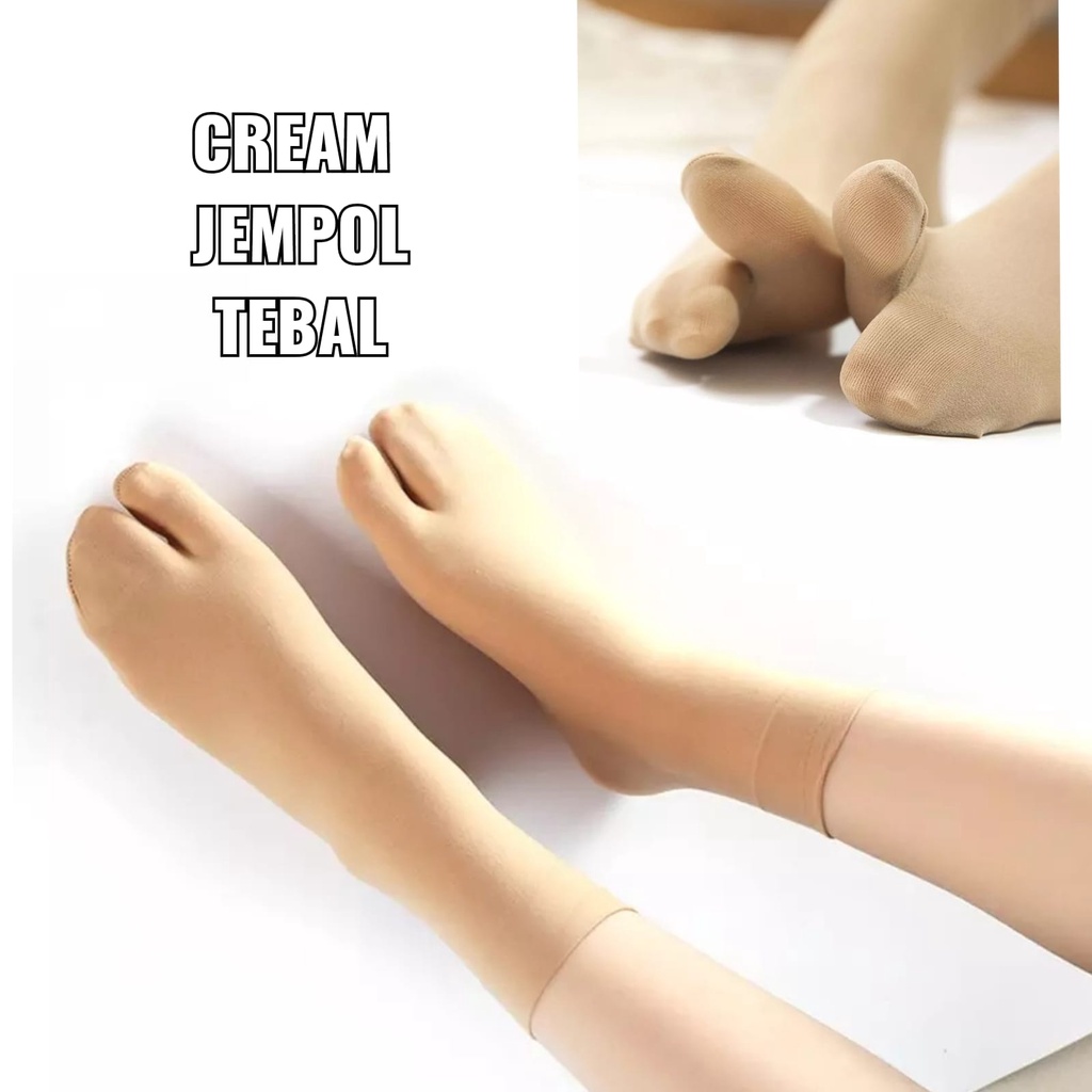 Kaos Kaki Dua Jari Diatas Mata Kaki  Kaos Kaki  Wanita Dewasa Warna Kulit  Kaos Kaki Jempol Muslimah Woman Socks FingerTumb Stocking Import Quality