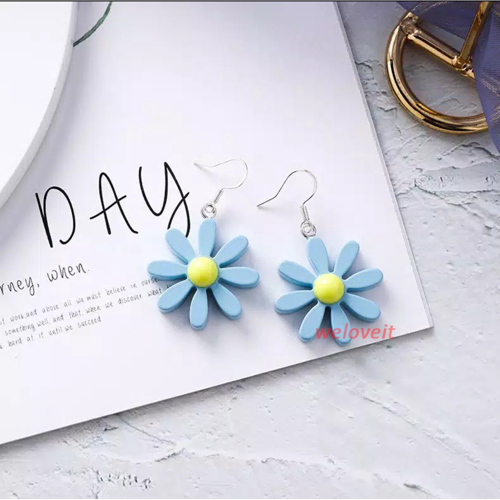 Anting wanita korea  / Anting Hooks motif daisy 529