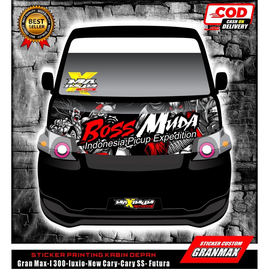 Sticker kabin Depan Mobil PIckup Grandmax / Sticker kabin depan Grandmax-Duniasticker-01