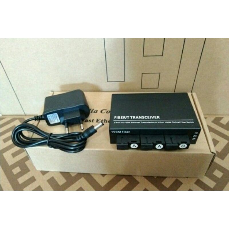 Media Converter 3 Fo 2 Lan 10/100 Box