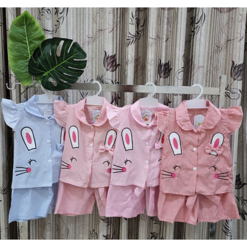 Baju bayi perempuan stelan celana baby shop