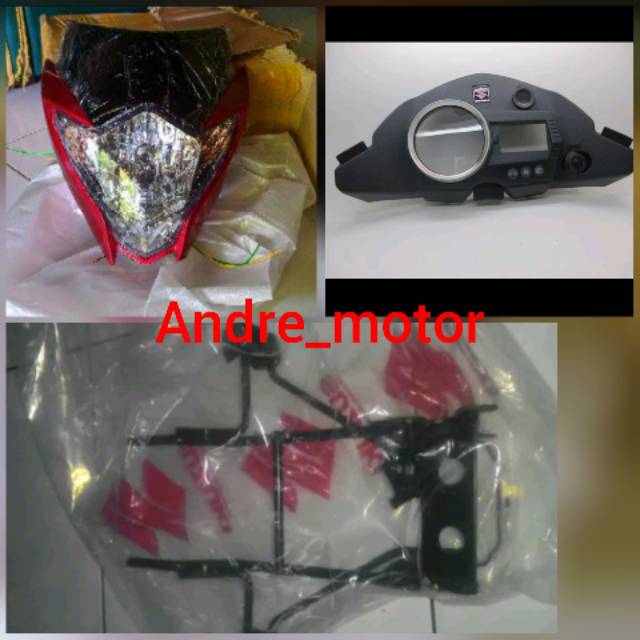 Batok kepala reflektor lampu depan satria fu paclif full set