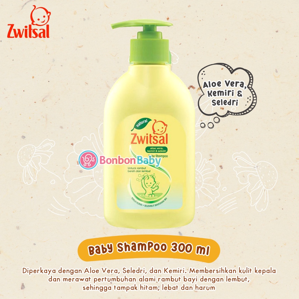 Zwitsal Baby Shampoo Natural 300ml / 250ml