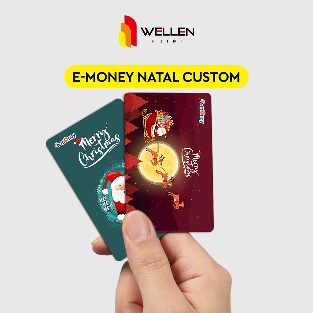 WELLEN PRINT - Kartu E Toll Emoney Mandiri Print Etoll Card E – Money Edisi Natal Gambar Christmas S