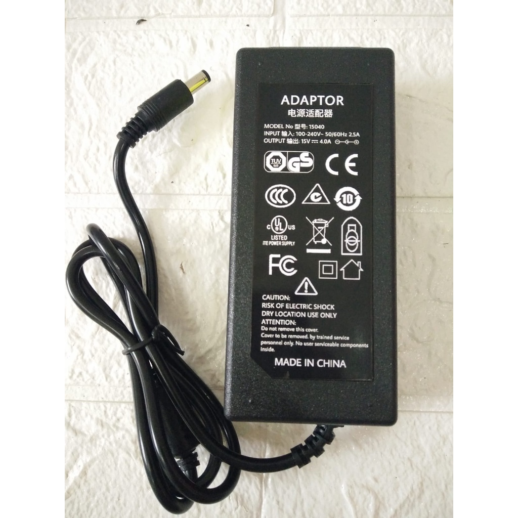 ADAPTOR 15V 4A Model: 15040