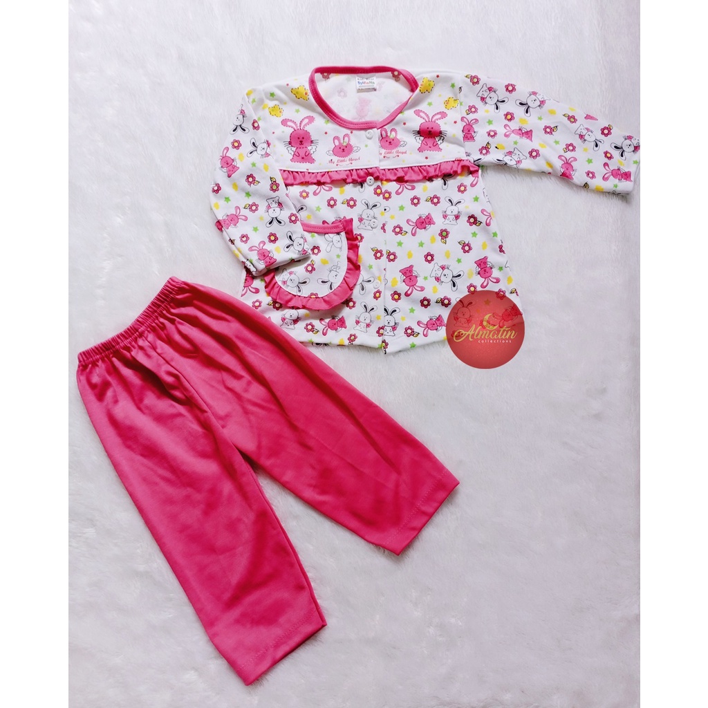 Setelan Baju Bayi Piyama Bayi Panjang / Setelan Kaos Anak Perempuan