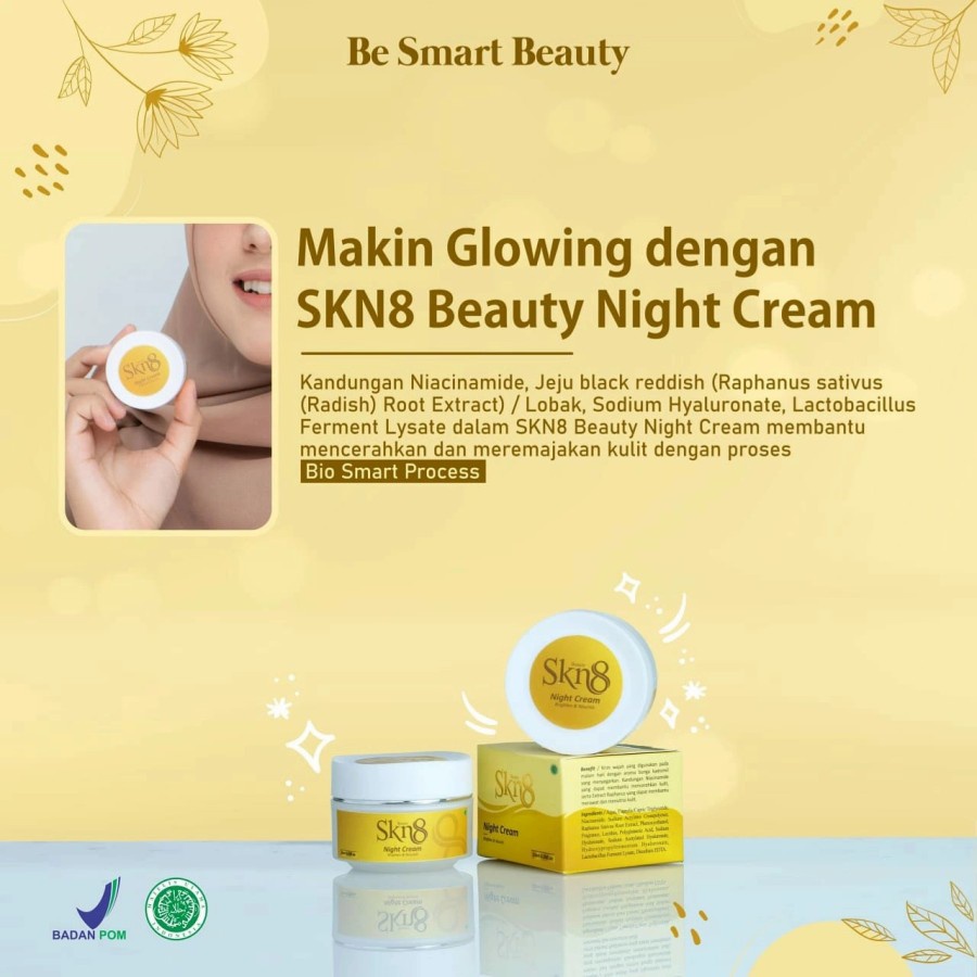 SKN8 Beauty Brightening Night Cream - Skin Care BPOM