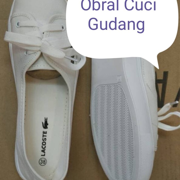 Sepatu Lacoste E013 White - Putih, 35