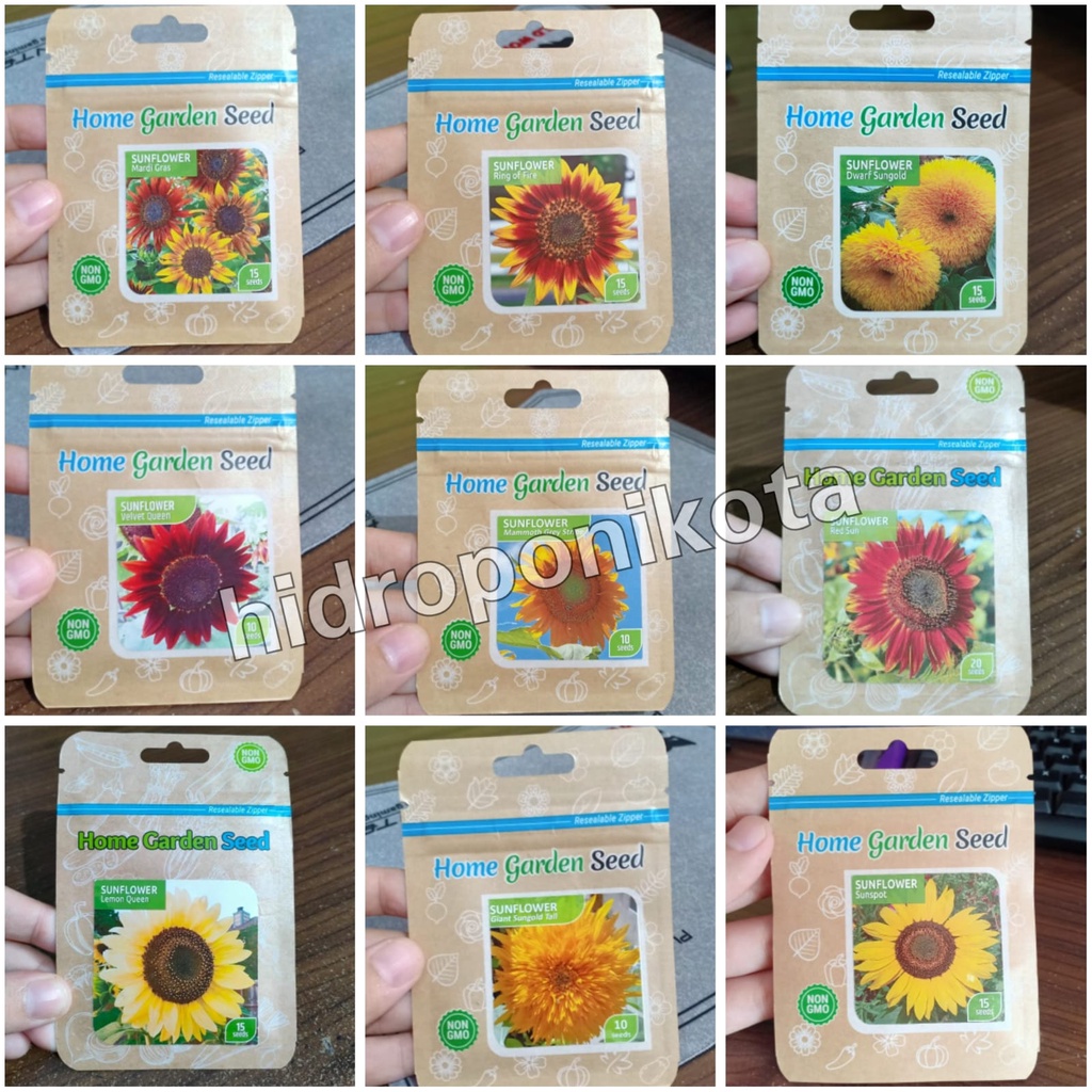 HGS - Aneka Bunga hgs - benih bunga matahari - benih bunga pansy - benih bunga viola - bunga california - bunga cosmos - bunga marigold - bunga nasturtium -  bunga edible flower