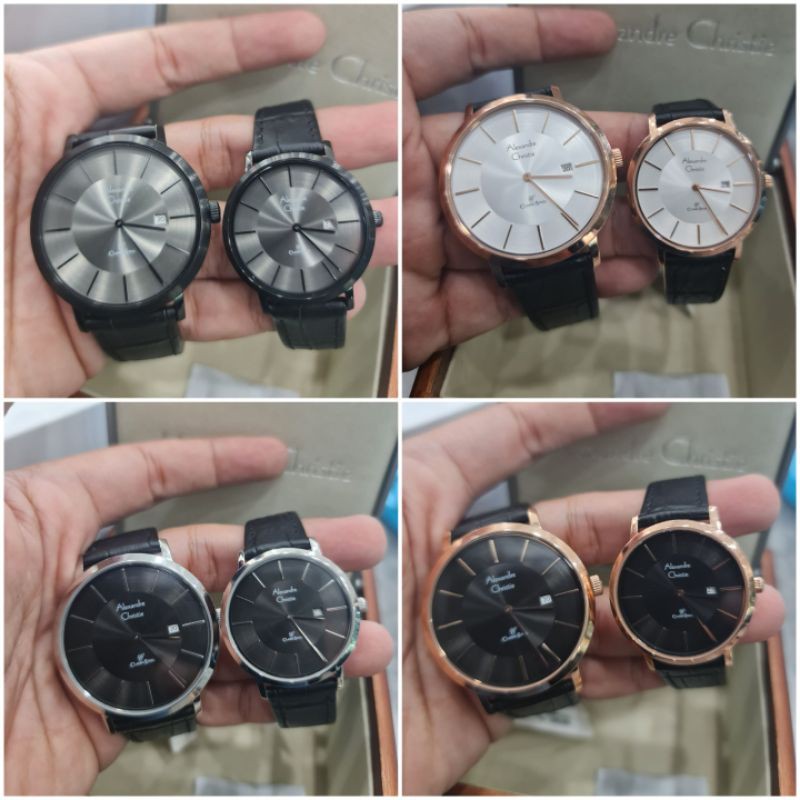 Jam tangan alexandre christie ac8599 new leather 8599