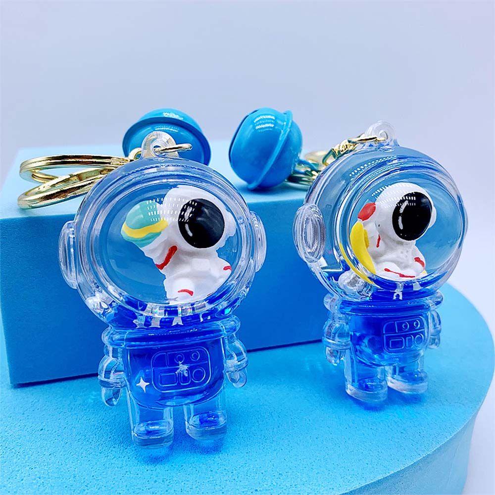 Augustina Astronot Floating Keychain Charm Fashion Wanita Anak Akrilik Tempat Kunci Mobil